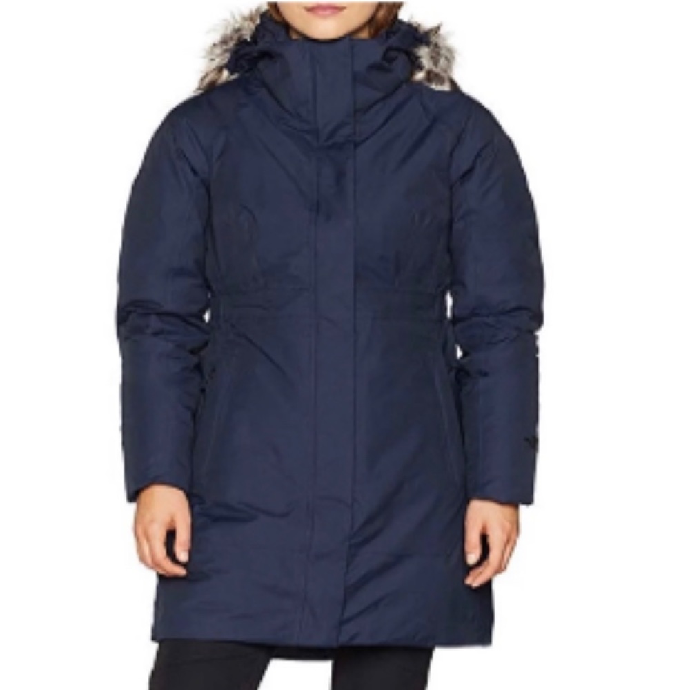 The North Face Arctic Parka HyVent Hooded Jacket Ocean Blue Women size XL